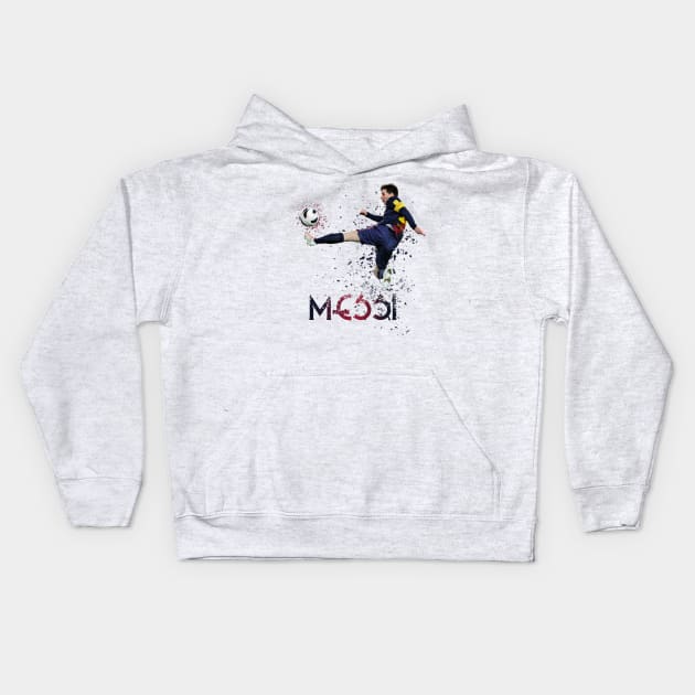 Lionel Messi Kids Hoodie by armaan8014